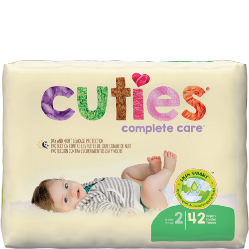 Cuties Complete Care Baby Diapers, Size 2, 42 count