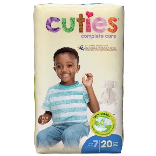 Cuties Complete Care Baby Diapers, Size 7, 20 count