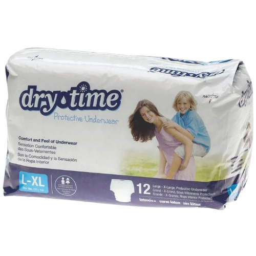 Medline 48 DryTime Disposable Protective Youth Underwear, Large/X-Large, Bag Of 12