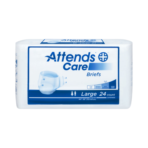 Attends Care Briefs, Urinary & Fecal, Large, 24 Counts