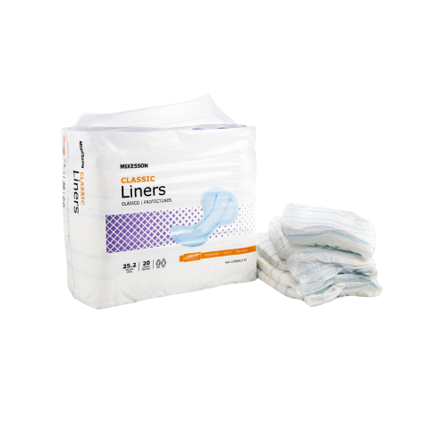 Incontinence Liner McKesson Classic 25-1/5 Inch Length Light Absorbency Polymer Core One Size Fits Most