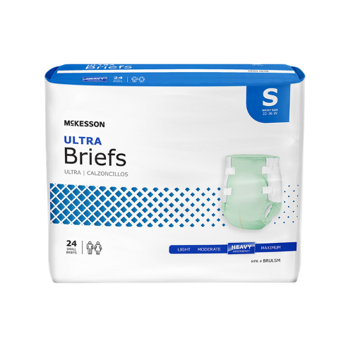 Unisex Adult Incontinence Brief McKesson Ultra Small Disposable Heavy Absorbency, 24 Counts