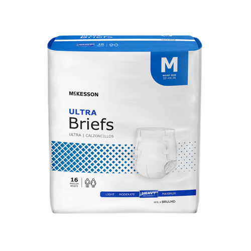 Unisex Adult Incontinence Brief McKesson Ultra Medium Disposable Heavy Absorbency