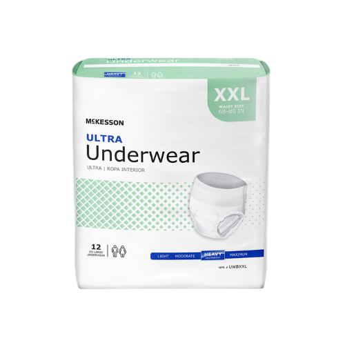Unisex Adult Absorbent Underwear McKesson Ultra Pull On with Tear Away Seams 2X-Large Disposable Heavy Absorbency