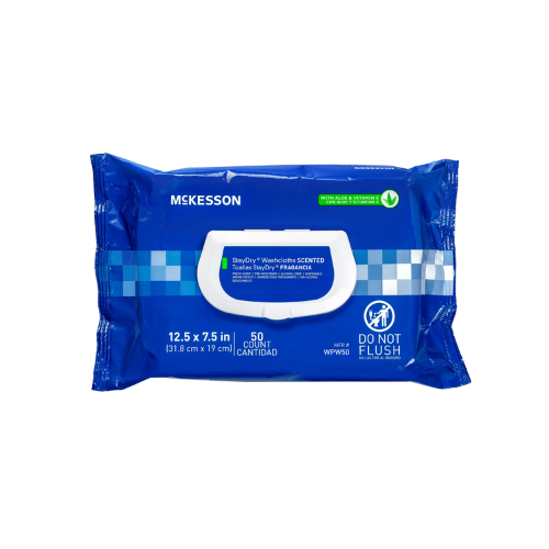 Personal Cleansing Wipe StayDry® Soft Pack Scented 50 Counts