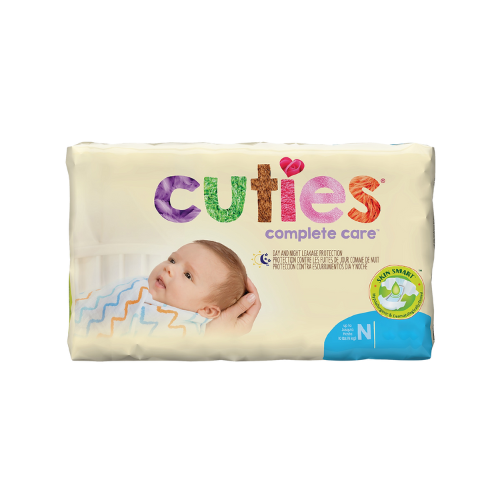 Unisex Baby Diaper Cuties® Complete Care Newborn Disposable Heavy Absorbency