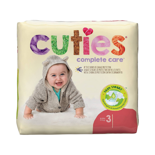 Unisex Baby Diaper Cuties® Complete Care Size 3 Disposable Heavy Absorbency