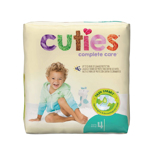 Unisex Baby Diaper Cuties® Complete Care Size 4 Disposable Heavy Absorbency