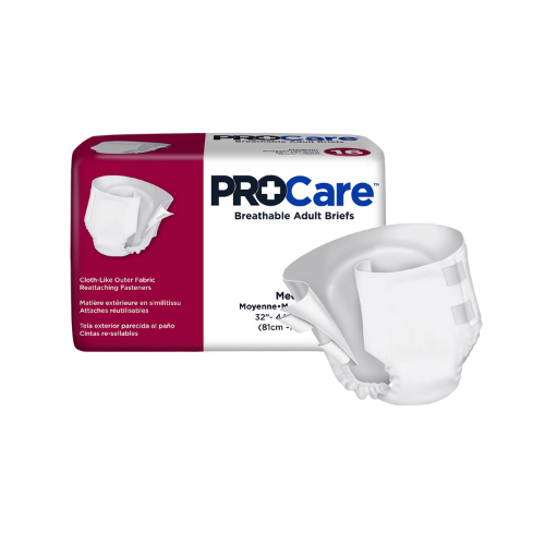 Unisex Adult Incontinence Brief ProCare™ Medium Disposable Heavy Absorbency