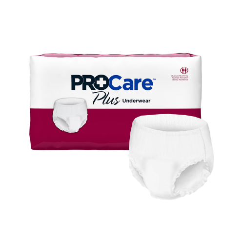 Unisex Adult Absorbent Underwear ProCare™ Plus Pull On with Tear Away Seams Medium Disposable Moderate Absorbency