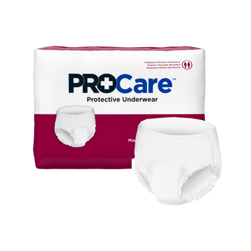 Unisex Adult Absorbent Underwear ProCare™ Pull On with Tear Away Seams Medium Disposable Moderate Absorbency