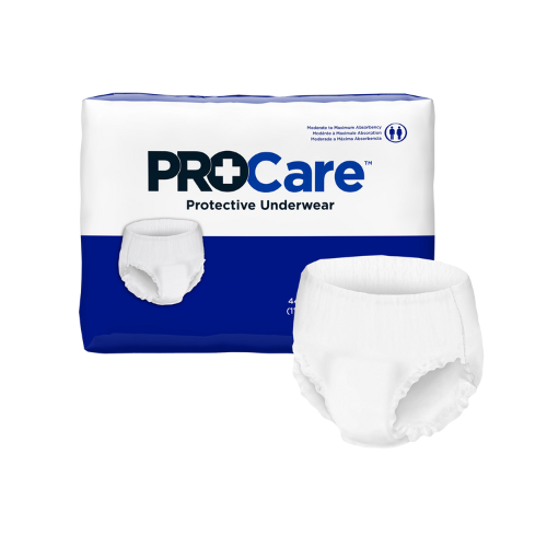 Unisex Adult Absorbent Underwear ProCare™ Pull On with Tear Away Seams Large Disposable Moderate Absorbency