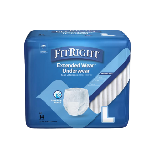 Medline FitRight Extended Wear Underwear L 56Ct