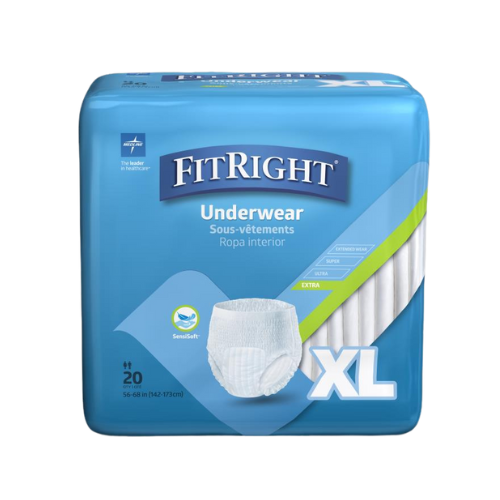 FitRight Extra Protective Underwear, Size XL, for Waist Size 56"-68", 80/CS