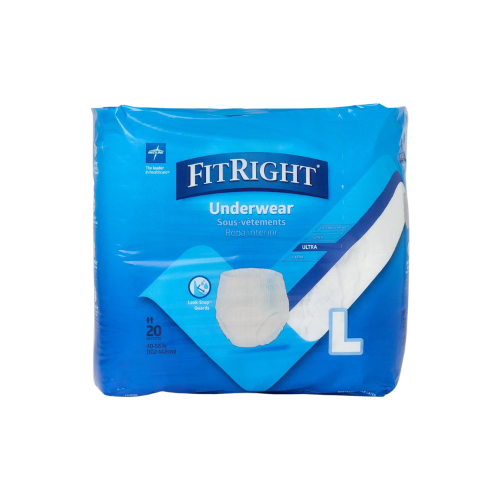 FitRight Ultra Protective Underwear, Size L, for Waist Size 40"-56", 80/CS