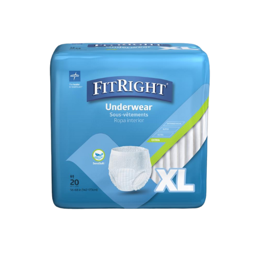 FitRight Extra Protective Underwear, Size XL, for Waist Size 56"-68", 80/CS