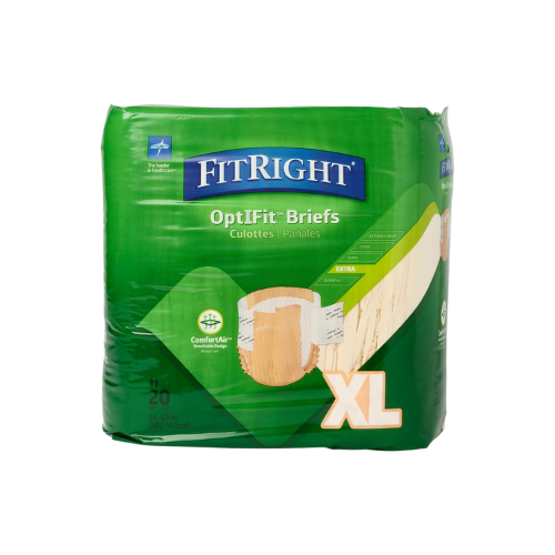 FitRight Extra Cloth-Like Adult Incontinence Briefs, Size XL, 56" to 64" Waist