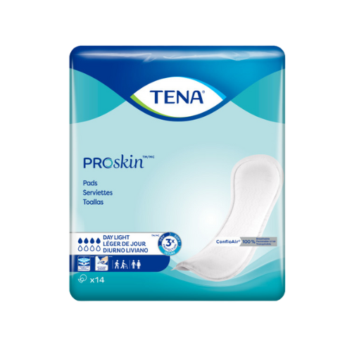 TENA® ProSkin Day Light Incontinence Pad, Light Absorbency, Unisex, 14 count