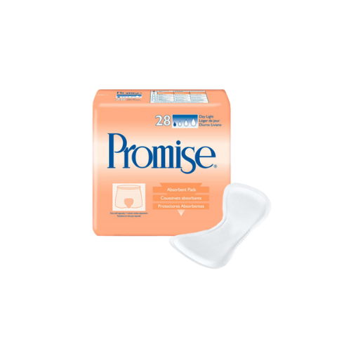 Promise® Day Light Incontience Pad, Moderate Absorbency, Unisex, 15 Inch Length, 28 Count