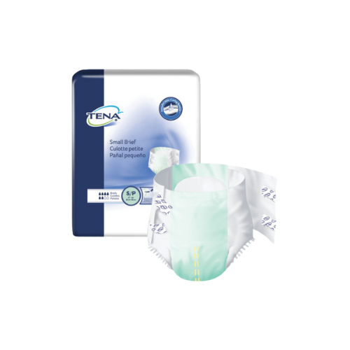 TENA® Small Incontinence Brief, Moderate Absorbency, Unisex, Small, 12 count