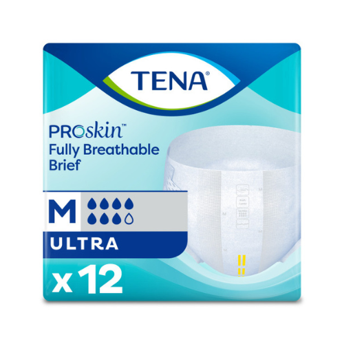 TENA ProSkin™ Ultra Incontinence Brief, Heavy Absorbency, Unisex, Medium, 12 count