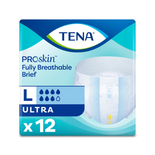 TENA ProSkin™ Ultra Incontinence Brief, Heavy Absorbency, Unisex, Large, 12 count