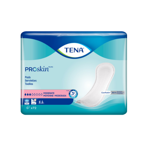 TENA ProSkin Moderate Absorbent Pads for Women, Regular Length, 72 count