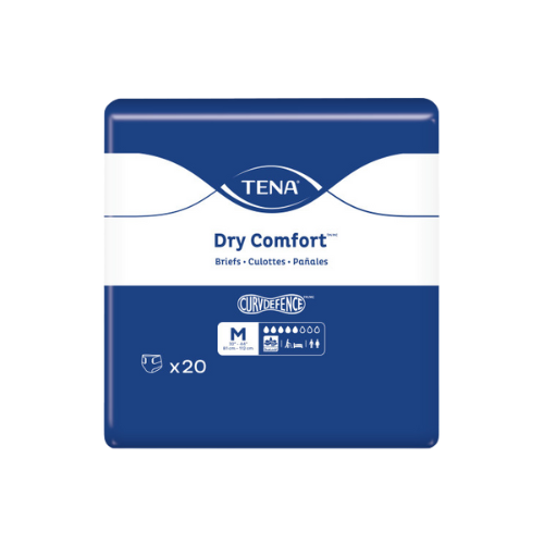 TENA® Dry Comfort™ Incontinence Briefs, Moderate Absorbency, Unisex, Medium, 20 count