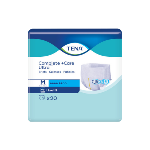 TENA Complete +Care Ultra™ Incontinence Brief, Moderate Absorbency, Unisex, Medium, 20 count