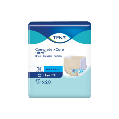 TENA Complete + Care Ultra™ Incontinence Brief, Moderate Absorbency, Unisex, X-Large, 20 count