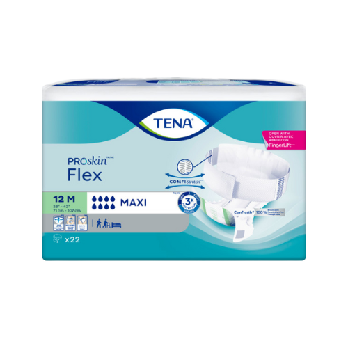 TENA ProSkin™ Flex Maxi Belted Incontinence Brief, Heavy Absorbency, Unisex, Medium/Size 12, 22 countv