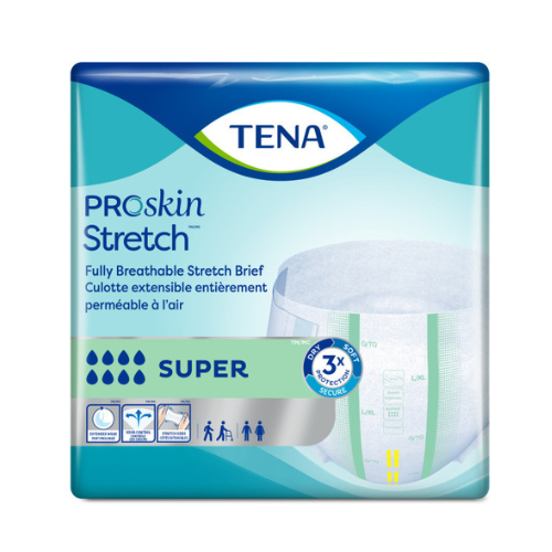 TENA ProSkin™ Stretch Super Incontinence Brief, Heavy Absorbency, Unisex, Medium/Regular, 28 count