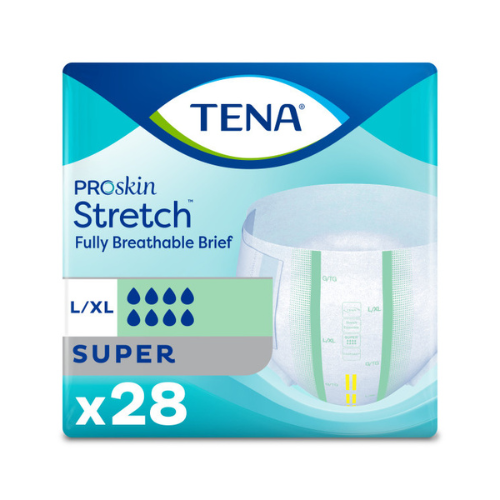 TENA ProSkin™ Stretch Super Incontinence Brief, Heavy Absorbency, Unisex, Large/X-Large, 28 count