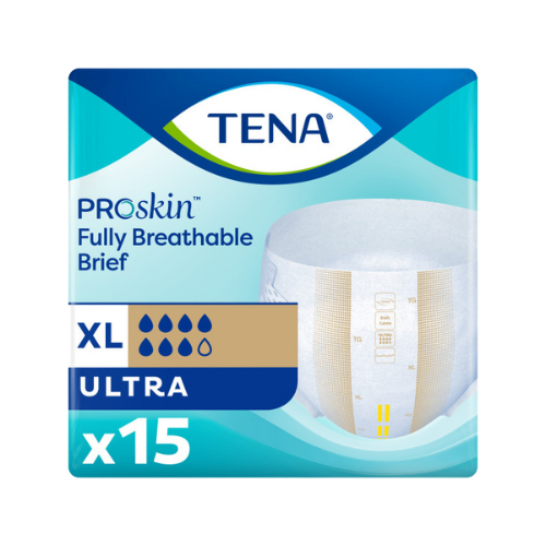 TENA ProSkin™ Ultra Incontinence Brief, Heavy Absorbency, Unisex, X-Large, 15 count