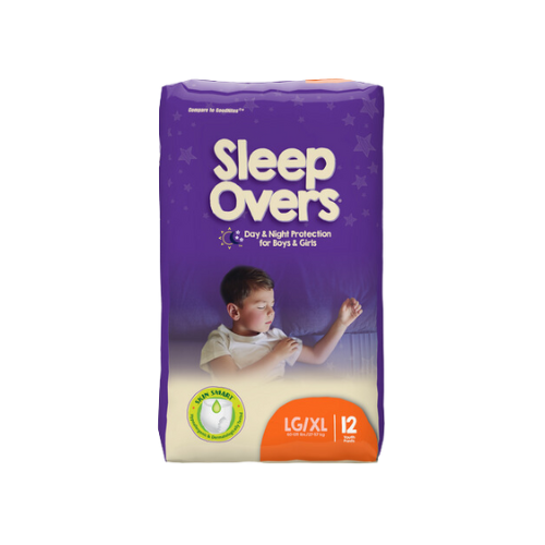 SleepOvers Youth Pants Large/X-Large, 65 – 125 lbs, 12 count