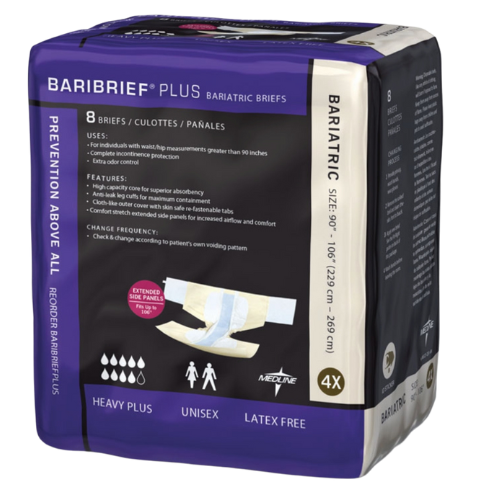 Baribrief Plus Bariatric Briefs - Brief, Bariatric, 4X ( 8 Counts )