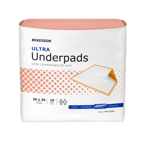 McKesson Ultra Underpads for Incontinence, Heavy Absorbency 30x36 ( 10 Counts )