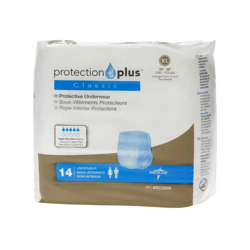 Medline Protection Plus Classic Super Plus Absorbency Underwear, XL (14 counts )