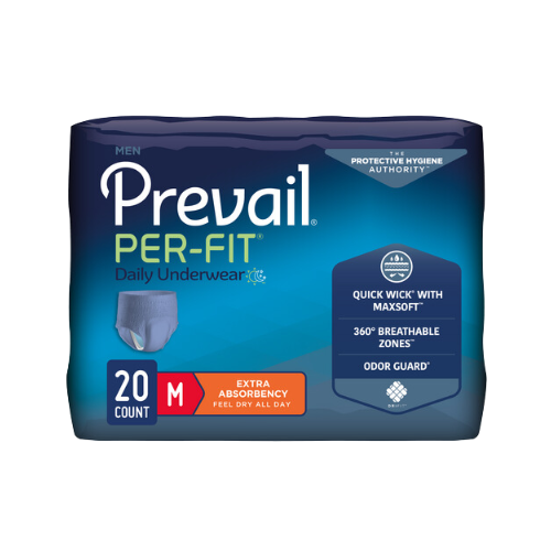 Prevail Incontinence Per-Fit Protective Underwear for Men, Medium, 20 count