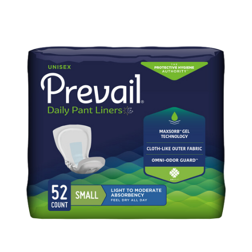 Prevail Incontinence Pant Liner, Small, 52 count