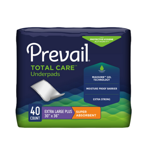 Prevail Incontinence Underpads, Super Absorbent, Large 30" X 36", 10 count