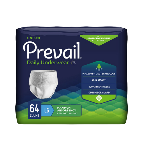 Prevail Incontinence Underwear for Men & Women, Maximum Absorbency, Large, 16 count