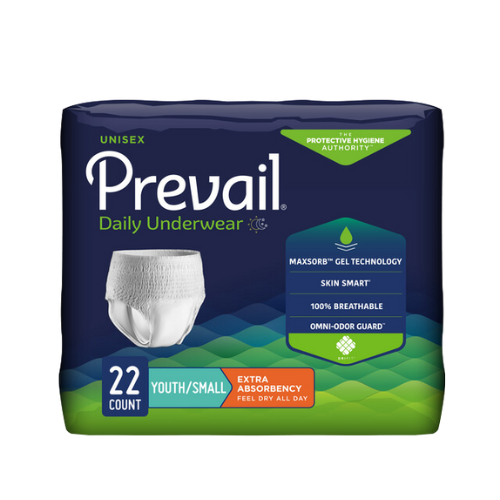 Prevail Incontinence Underwear for Men & Women, Extra Absorbency, Small, 22 count