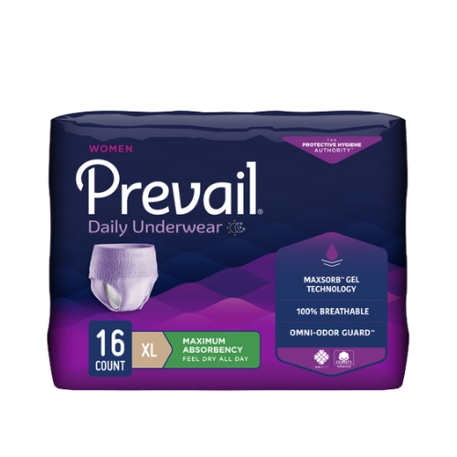 Prevail Incontinence Underwear for Women, Maximum Absorbency, Extra Large, 16 count