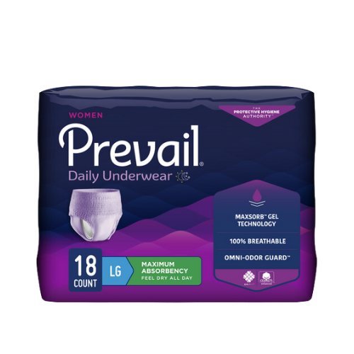 Prevail Incontinence Underwear for Women, Maximum Absorbency, Large, 18 count